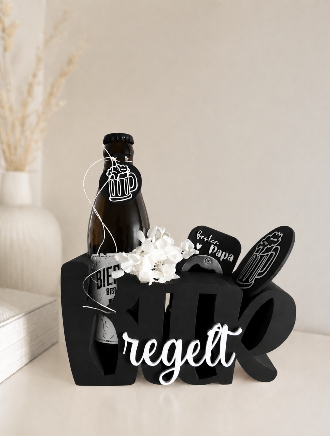 BIER-Halter - Geschenk dekorativ & funktional - Vatertag
