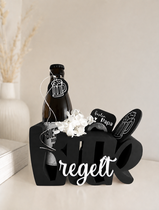 BIER-Halter - Geschenk dekorativ & funktional - Vatertag