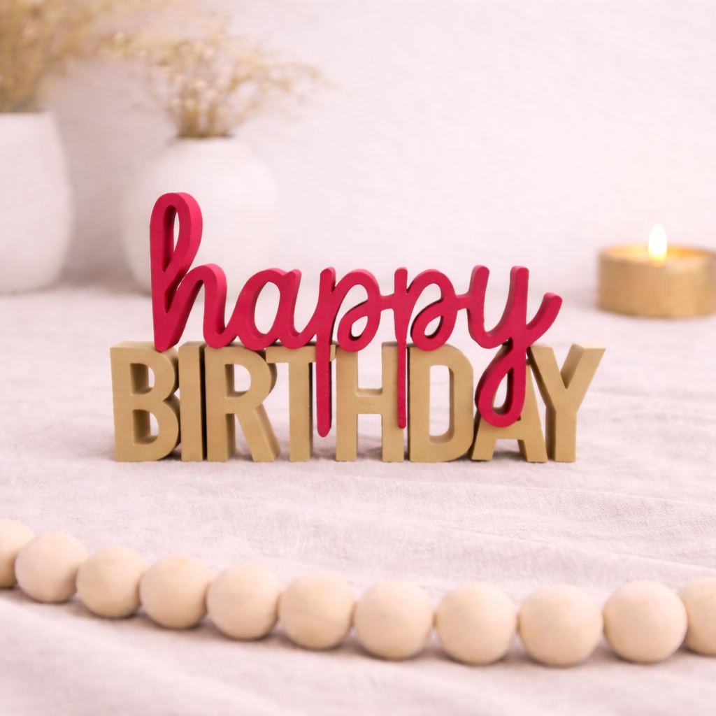 Statement Schriftzug „Happy Birthday“